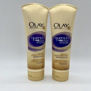 2x Olay Quench Plus Touch Of Sun Body Lotion Gradual Sunless Tanner Light/Medium
